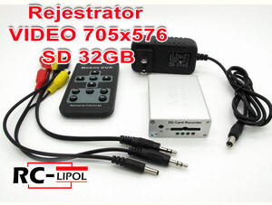 Rejestrator Video DVR 704x576 SD 32Gb nagrywarka wideo DVR SD